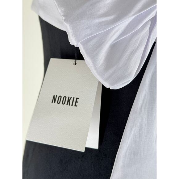 Revolve Nookie Reese White Crop Tank Top Bow Detail Back Sz M NWT - Picture 6 of 12